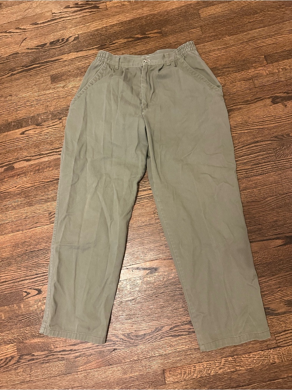 L.L. Bean Olive Green Chino Pants Vintage